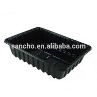 Black Food grade plastic clamshell blister tray packaging